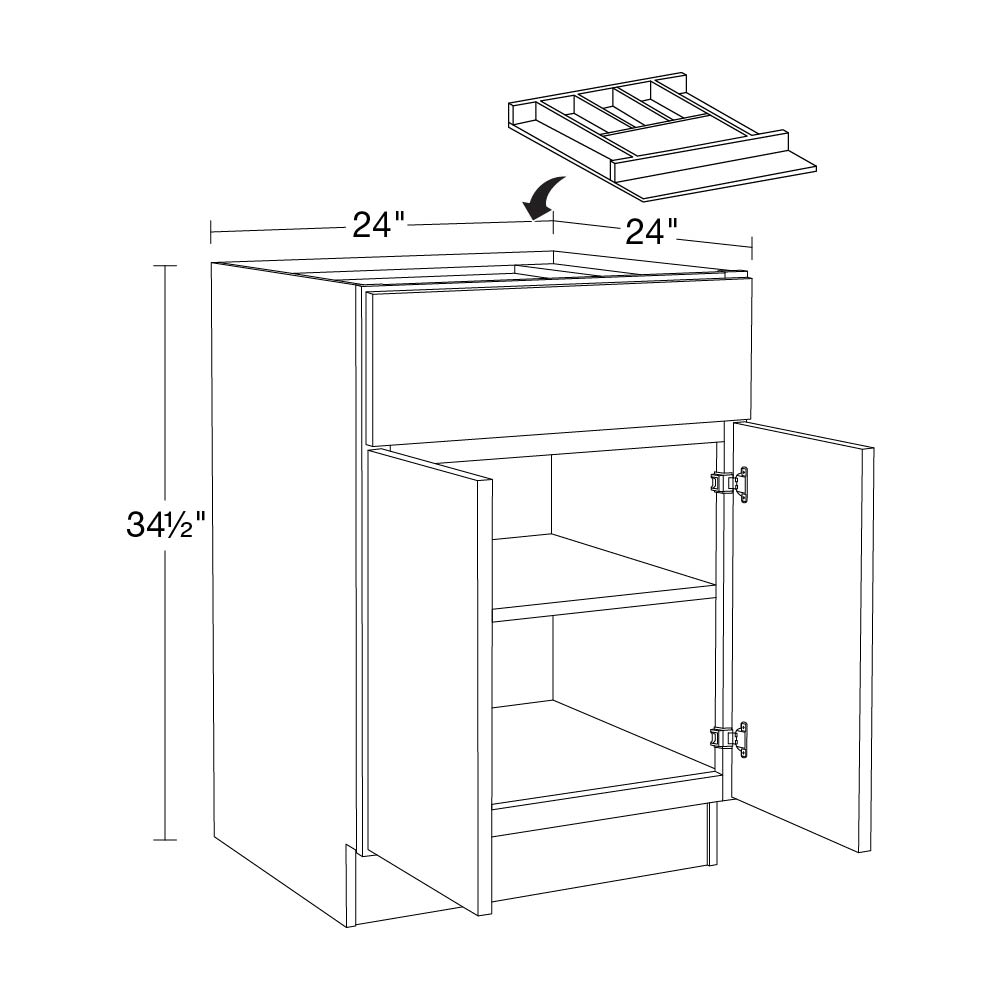 B24 ct dpw ideal cabinetry